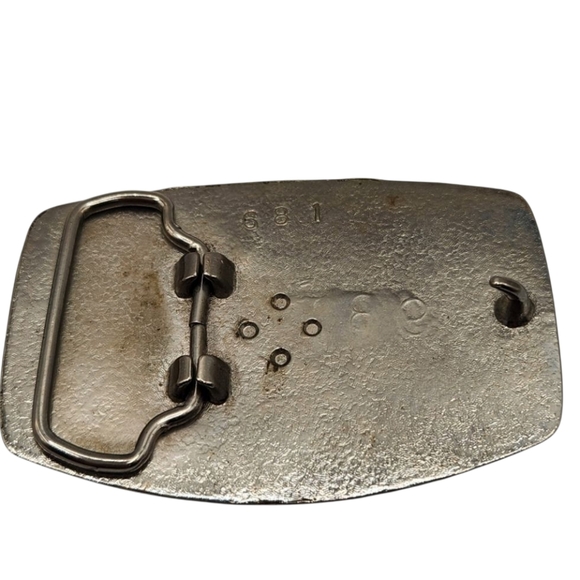 KISS Rock Band Vintage Belt Buckle Silver Prism Logo Stars & Planets 1977 - Picture 2 of 5